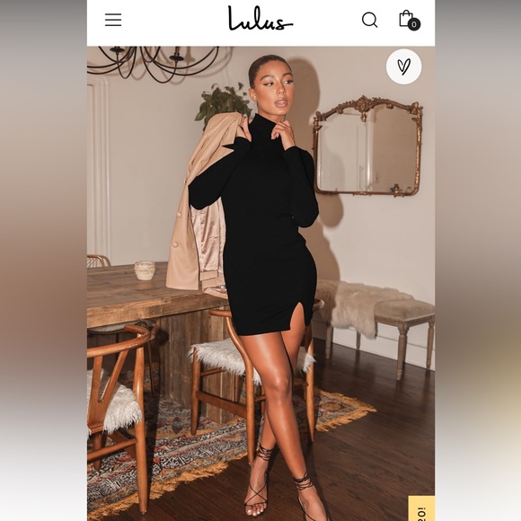 Lulus Dresses & Skirts - Lulus black mock neck dress size s